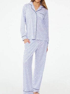 Roller Rabbit Hearts Long Sleeve Polo Pajamas